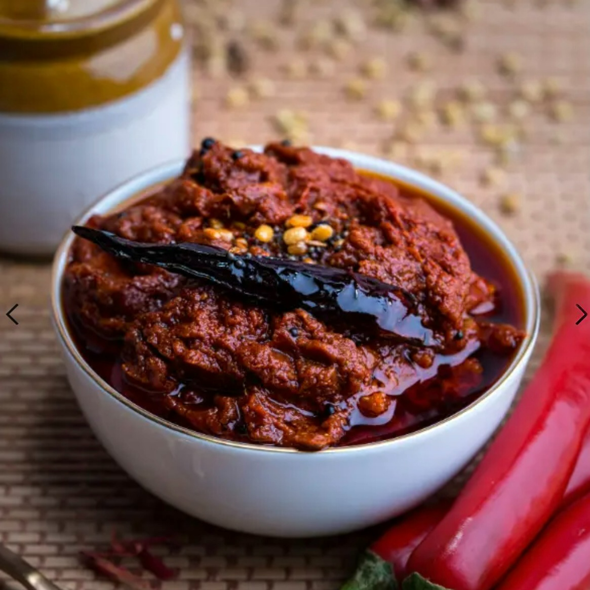 Chilli / Pandu Mirapakaya Pickle - Andhra Pachallu